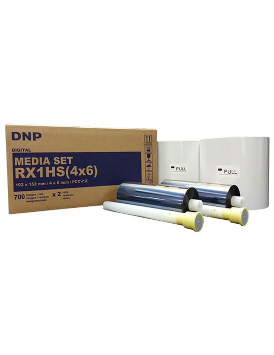 Consumible DNP DS-RX1HS 4X6” (Caja con 2 bobinas para 1400 fotos)